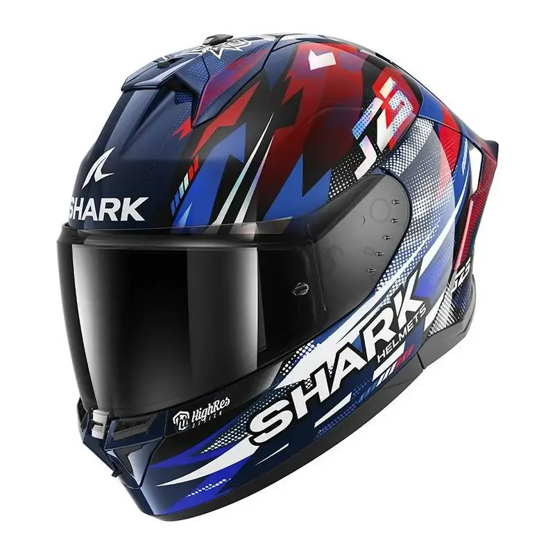 Casco Shark Skwal Cup Replica Zarco GP De France Blue Chrome Red