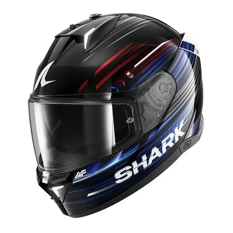 Casco Shark Skwal i3 Light-Blur Black Red Blue