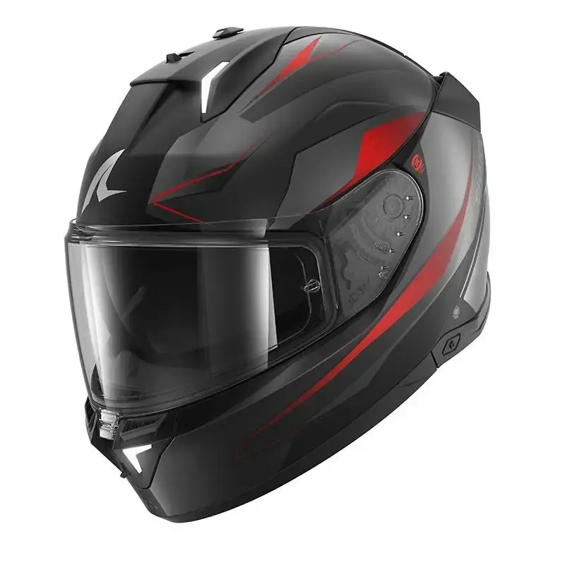 Casco Shark Skwal i3 Mekarium Black Anthracite Red