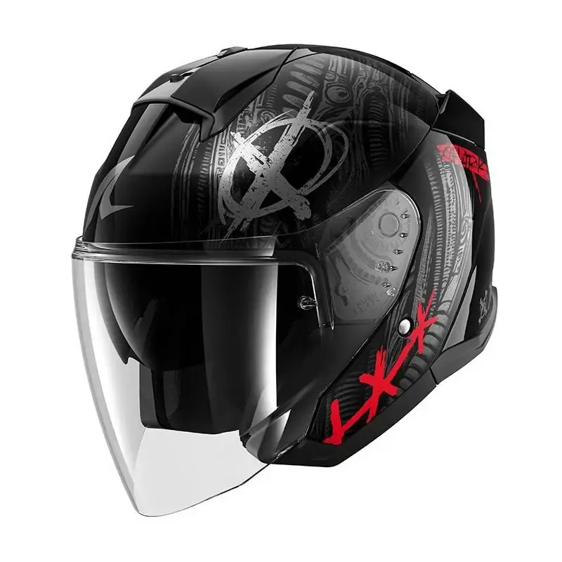 Casco Shark Skwal Jet Shiever Black Anthracite Red