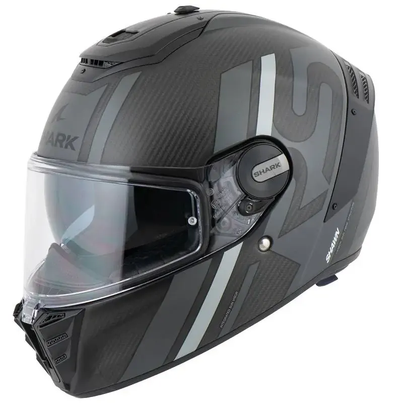 Casco Shark Spartan RS Carbon Shawn Matt Carbon Silver