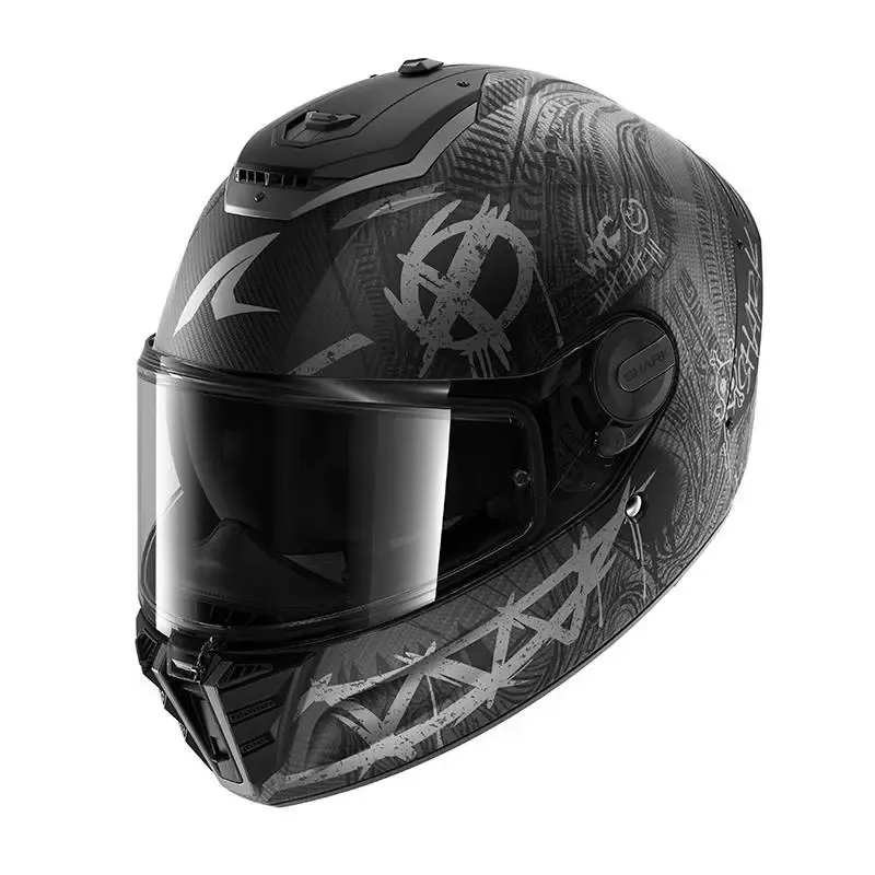 Casco Shark Spartan RS Carbon Shiever Anthracite Silver