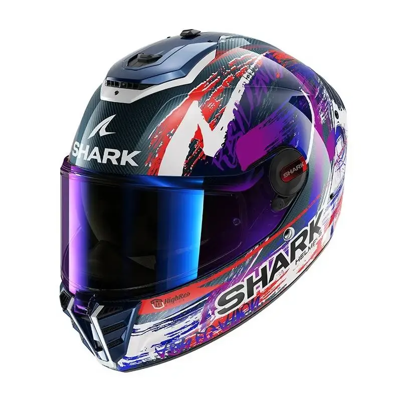 Casco Shark Spartan RS Carbon Zarco Signature White Violet