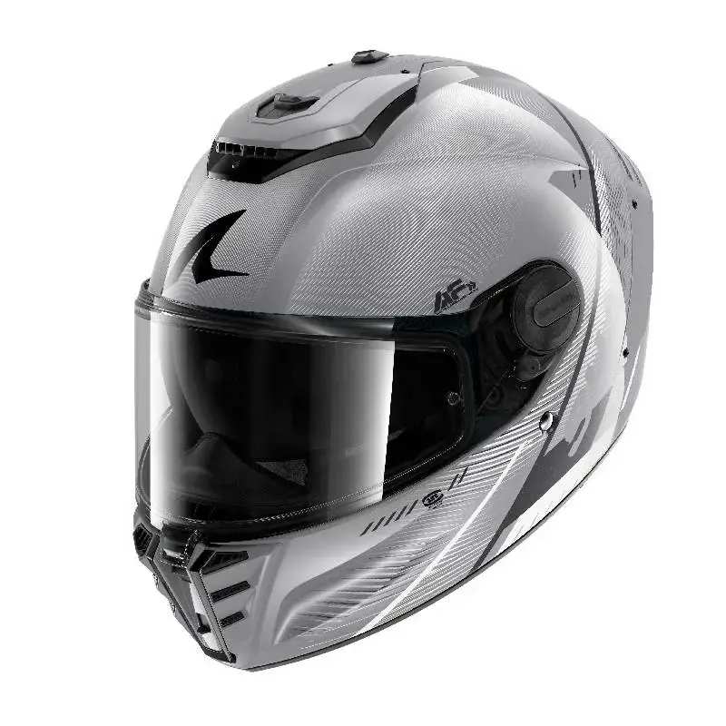 Casco Shark Spartan RS Speed-Tech Silver White Black