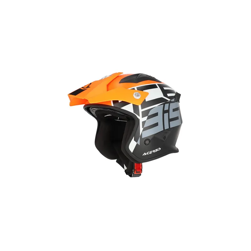 Casco Trial Acerbis Aria Graphic Naranja, Negro