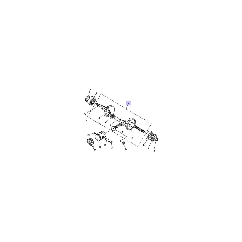 Cigüeñal original para Yamaha 50 - 1990/1996 3KJ114000100