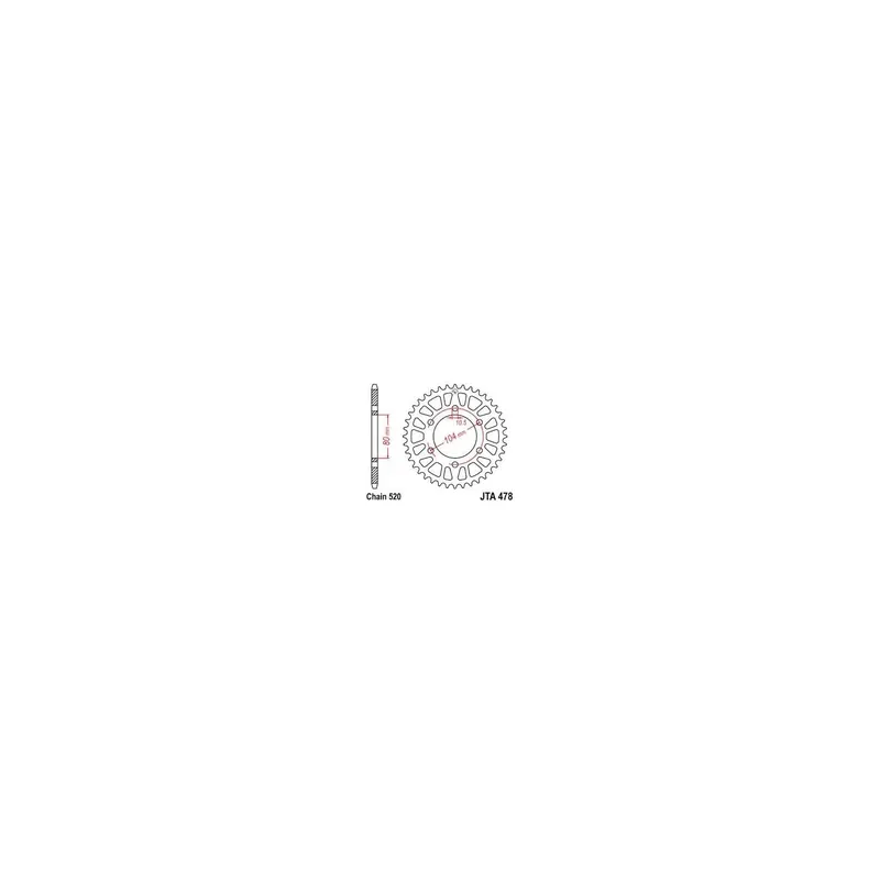 Corona de aluminio moto 47 dientes P.520 JTR478.47AL