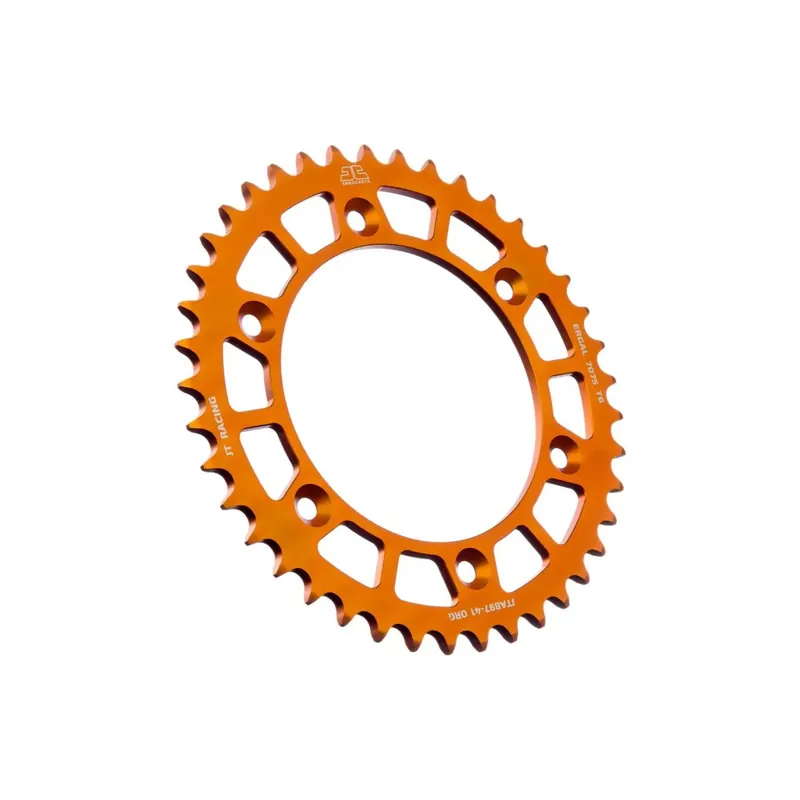 Corona moto JT Sprockets 41 dientes aluminio naranja JTA897.41ORG