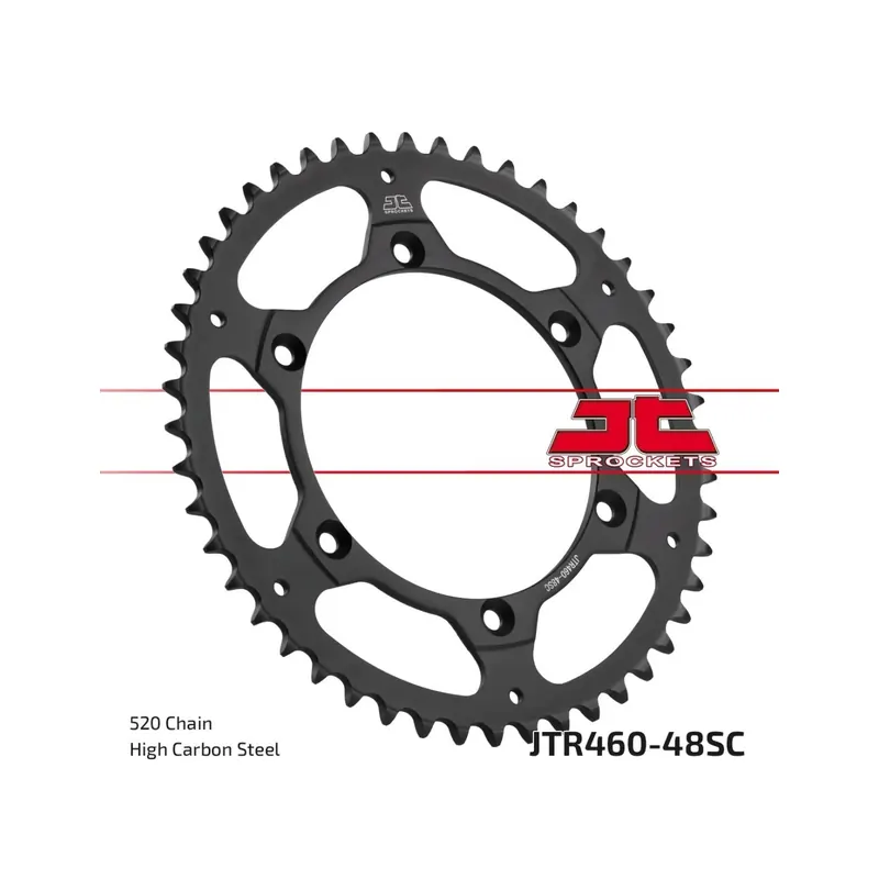 Corona moto JT Sprockets 520-48 dientes autolimpiable JTR460.48SC