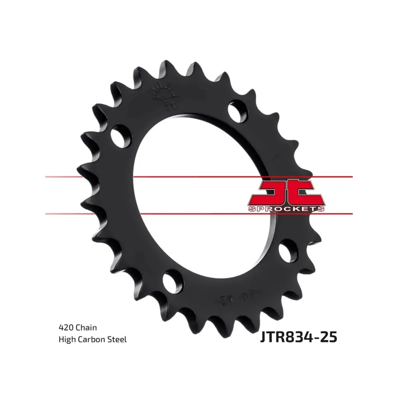 Corona moto JT Sprockets de acero de 25 dientes JTR834.25