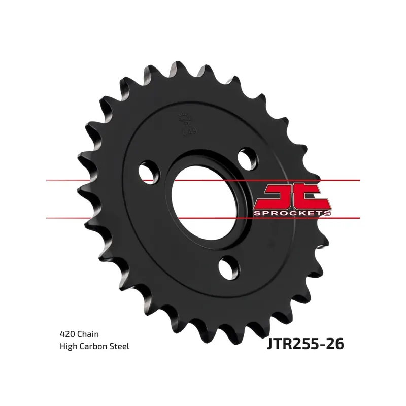 Corona moto JT Sprockets de acero de 26 dientes JTR255.26