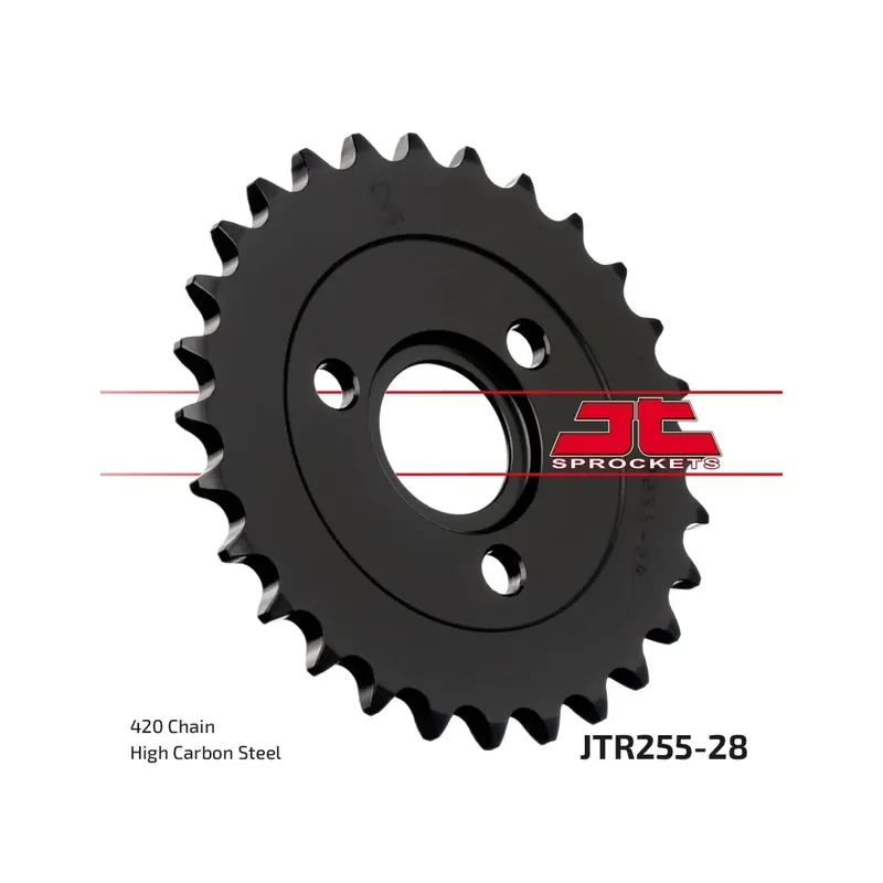 Corona moto JT Sprockets de acero de 28 dientes JTR255.28