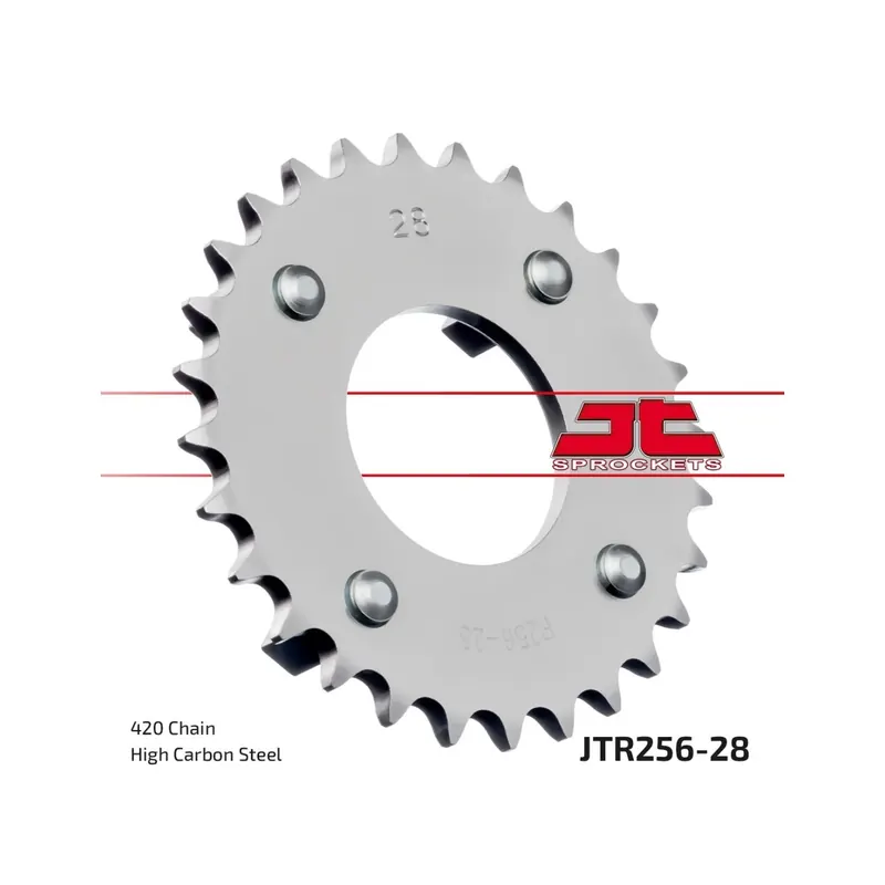 Corona moto JT Sprockets de acero de 28 dientes JTR256.28