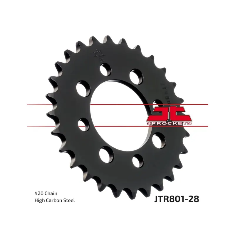 Corona moto JT Sprockets de acero de 28 dientes JTR801.28