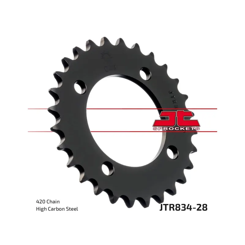 Corona moto JT Sprockets de acero de 28 dientes JTR834.28