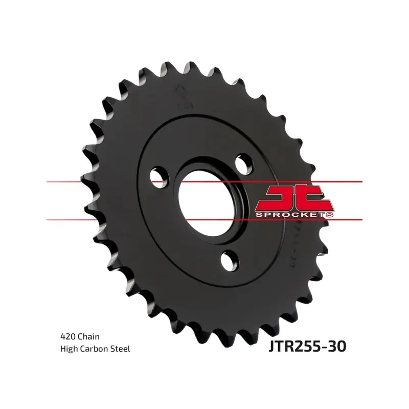 Corona moto JT Sprockets de acero de 30 dientes JTR255.30
