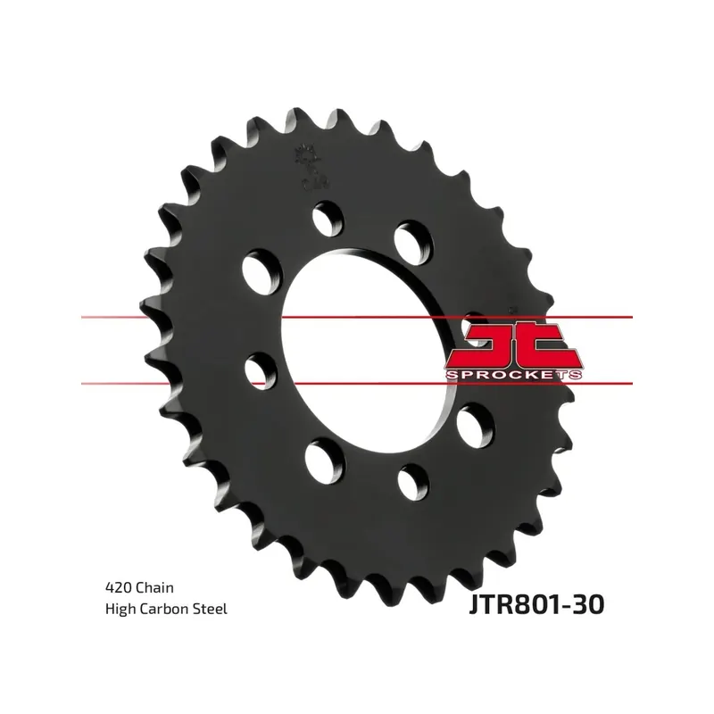 Corona moto JT Sprockets de acero de 30 dientes JTR801.30