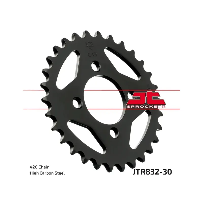 Corona moto JT Sprockets de acero de 30 dientes JTR832.30