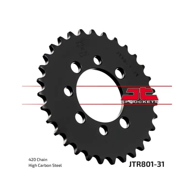 Corona moto JT Sprockets de acero de 31 dientes JTR801.31