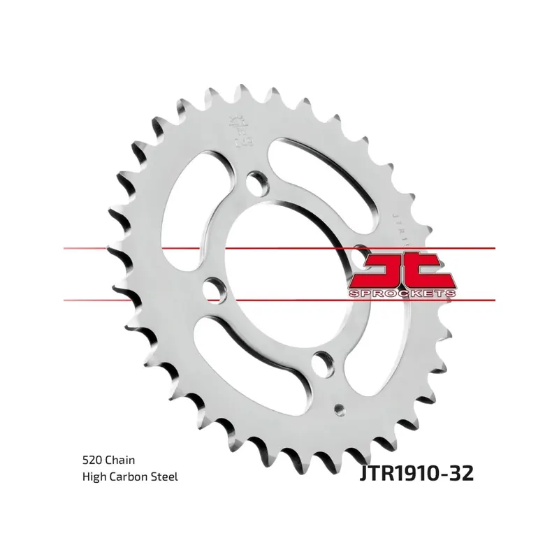 Corona moto JT Sprockets de acero de 32 dientes JTR1910.32