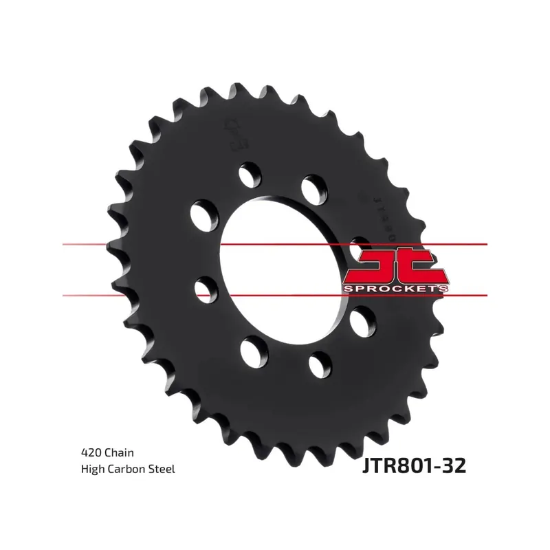 Corona moto JT Sprockets de acero de 32 dientes JTR801.32