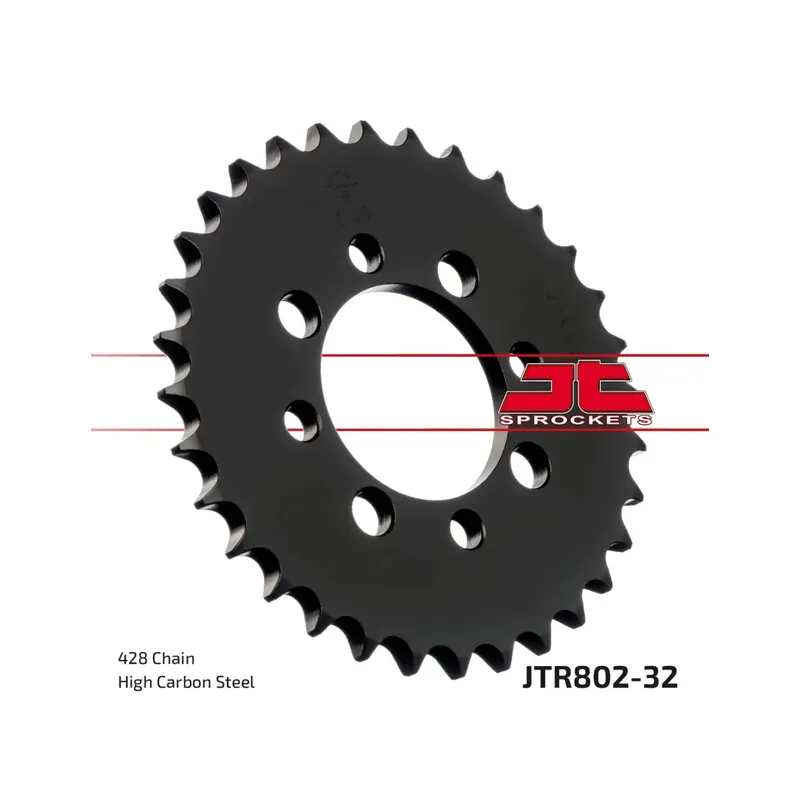 Corona moto JT Sprockets de acero de 32 dientes JTR802.32