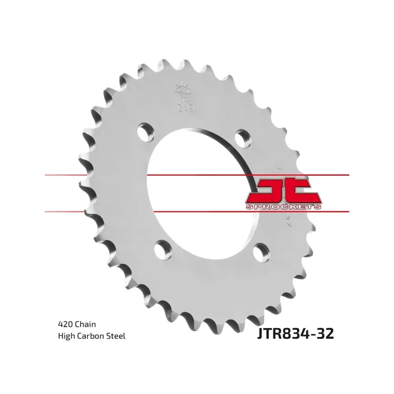 Corona moto JT Sprockets de acero de 32 dientes JTR834.32