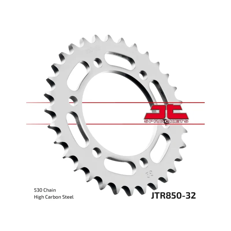 Corona moto JT Sprockets de acero de 32 dientes JTR850.32