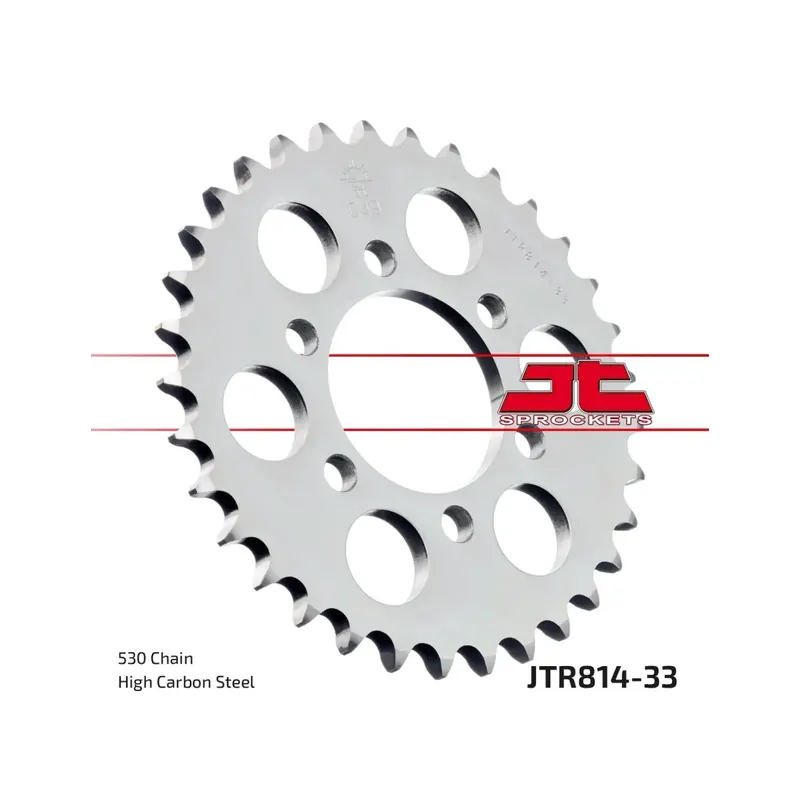 Corona moto JT Sprockets de acero de 33 dientes JTR814.33