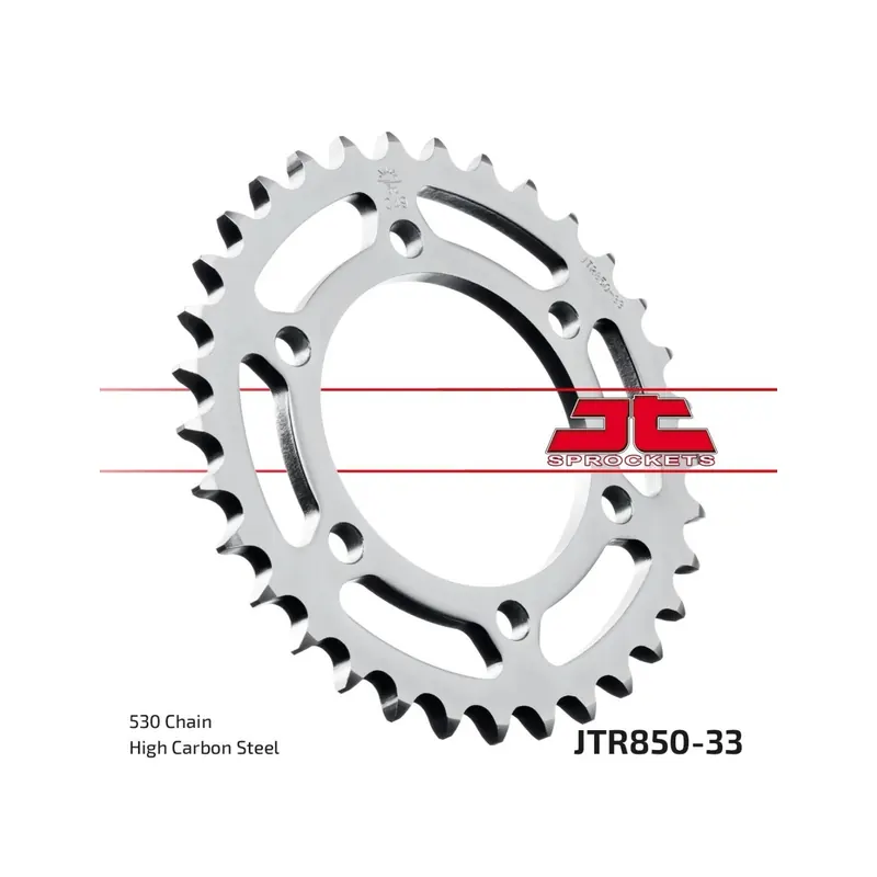 Corona moto JT Sprockets de acero de 33 dientes JTR850.33