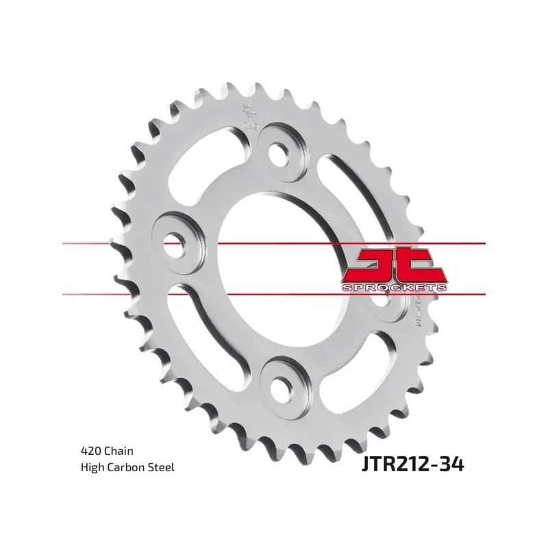 Corona moto JT Sprockets de acero de 34 dientes JTR212.34