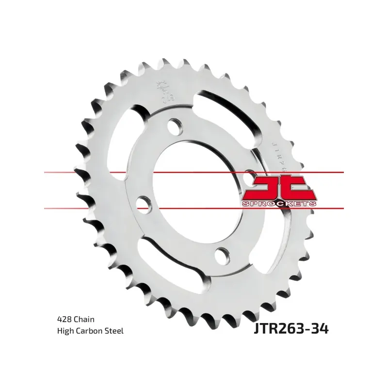 Corona moto JT Sprockets de acero de 34 dientes JTR263.34