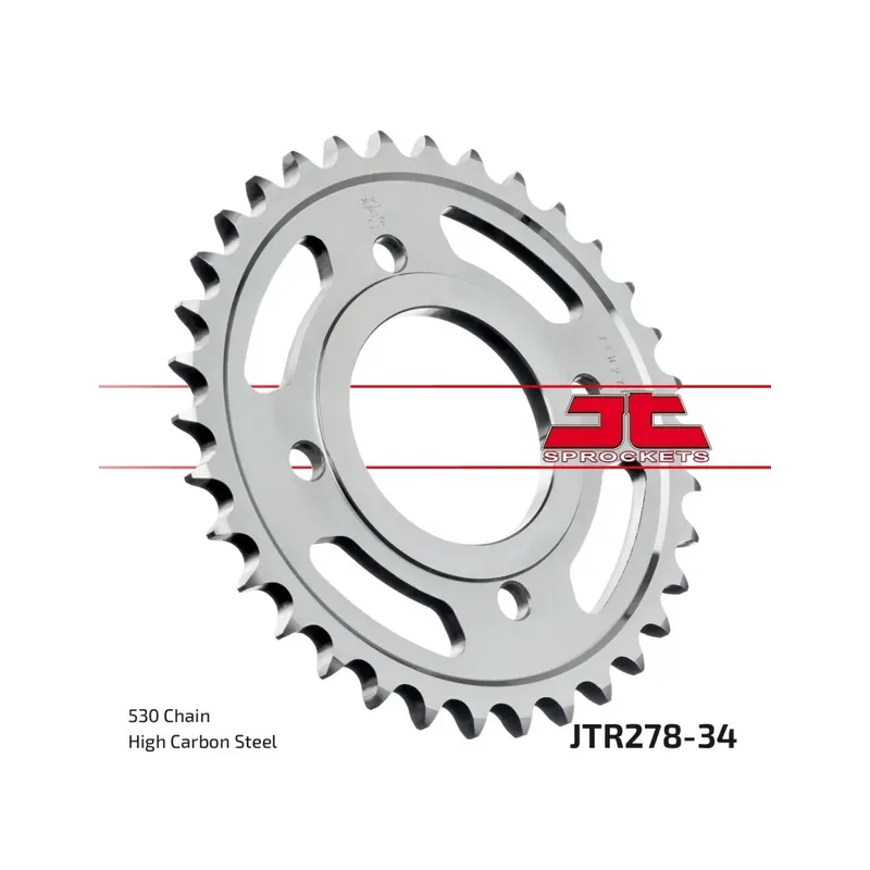 Corona moto JT Sprockets de acero de 34 dientes JTR278.34