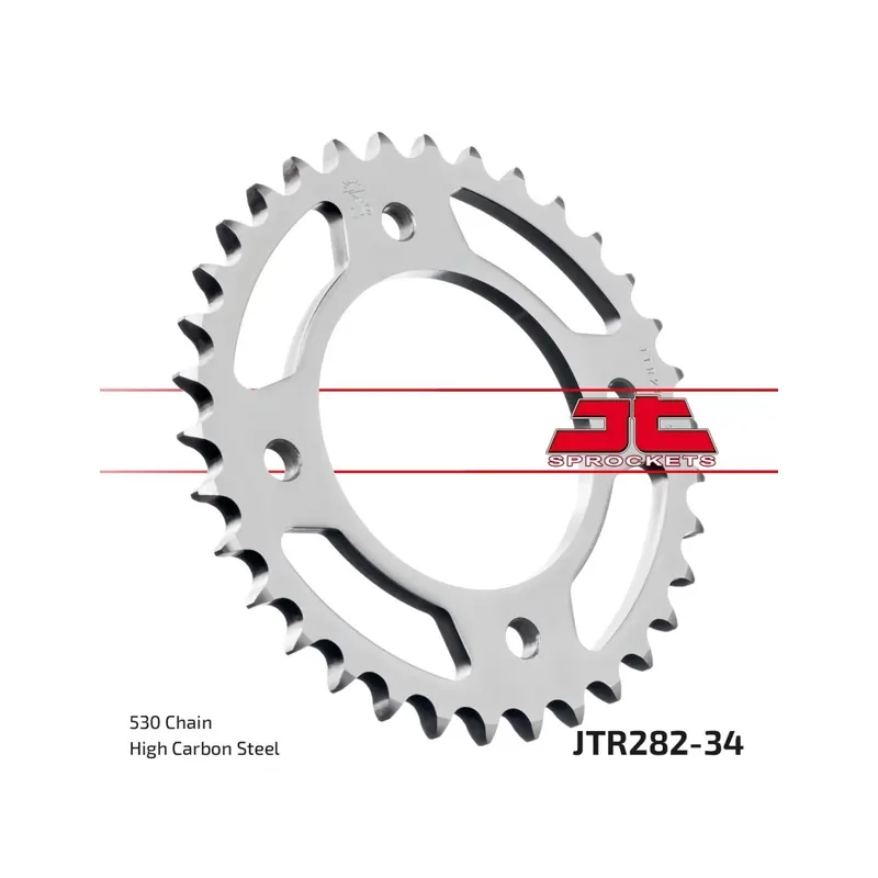 Corona moto JT Sprockets de acero de 34 dientes JTR282.34