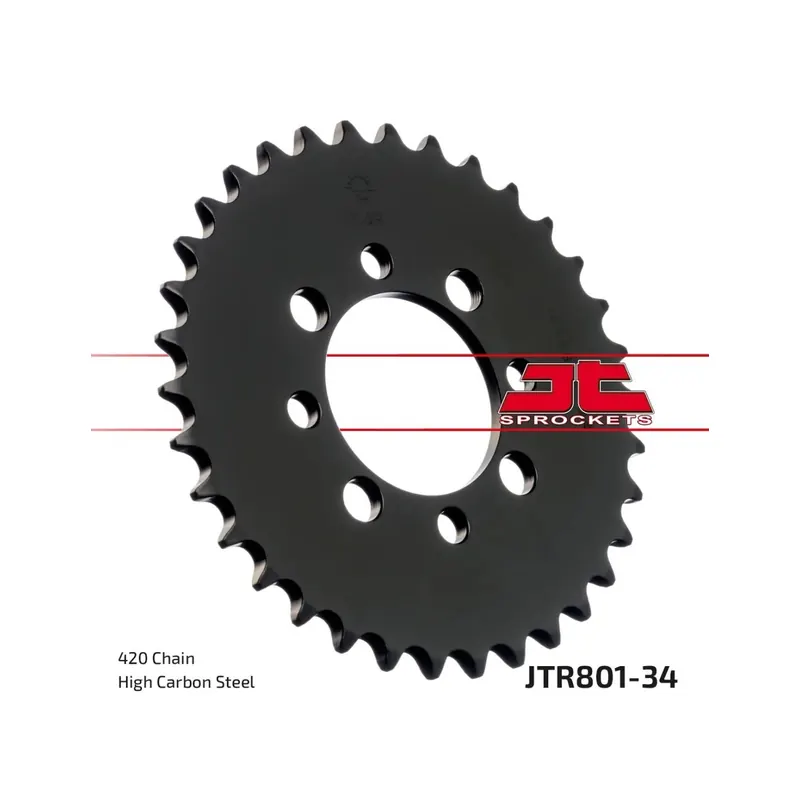 Corona moto JT Sprockets de acero de 34 dientes JTR801.34