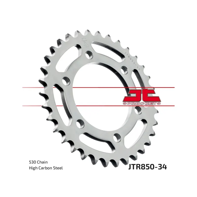 Corona moto JT Sprockets de acero de 34 dientes JTR850.34