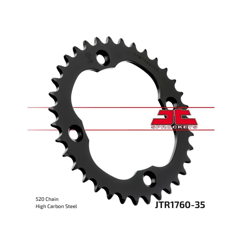 Corona moto JT Sprockets de acero de 35 dientes JTR1760.35