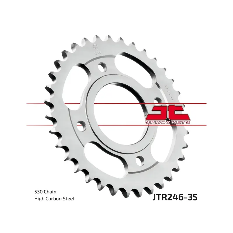 Corona moto JT Sprockets de acero de 35 dientes JTR246.35