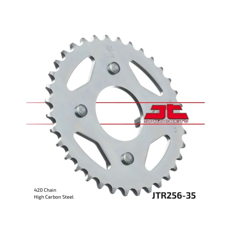 Corona moto JT Sprockets de acero de 35 dientes JTR256.35