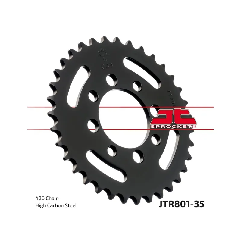 Corona moto JT Sprockets de acero de 35 dientes JTR801.35