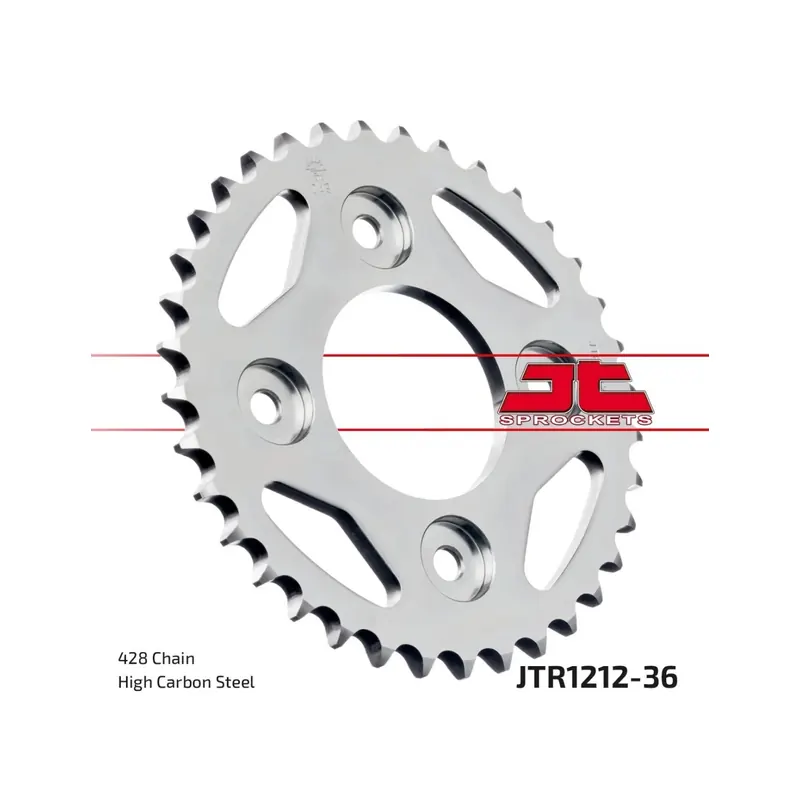 Corona moto JT Sprockets de acero de 36 dientes JTR1212.36