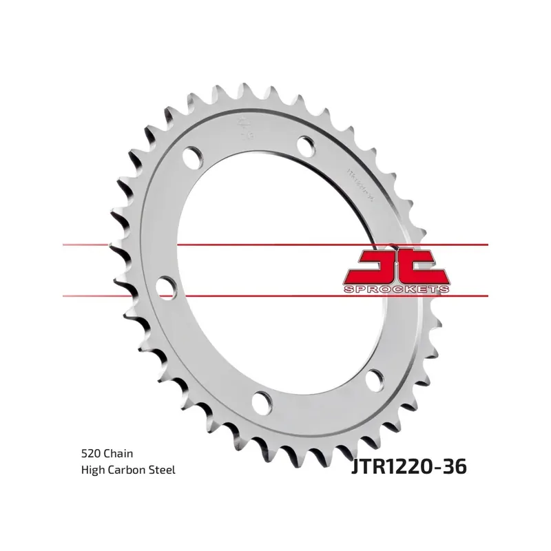 Corona moto JT Sprockets de acero de 36 dientes JTR1220.36