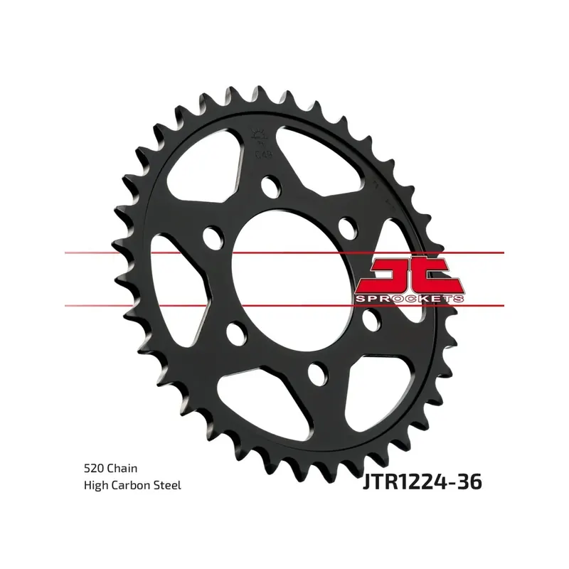Corona moto JT Sprockets de acero de 36 dientes JTR1224.36