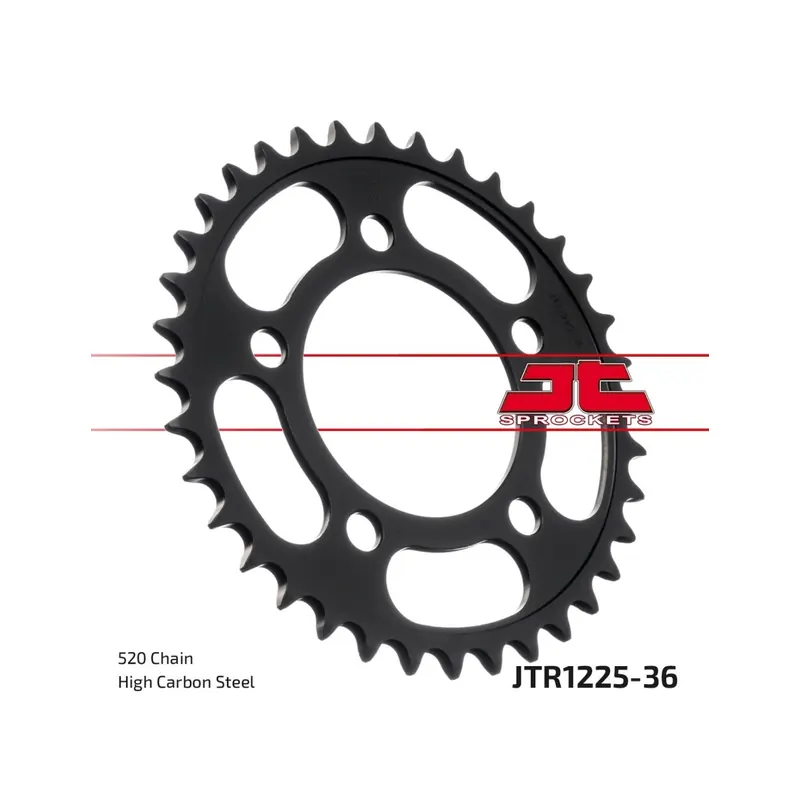 Corona moto JT Sprockets de acero de 36 dientes JTR1225.36