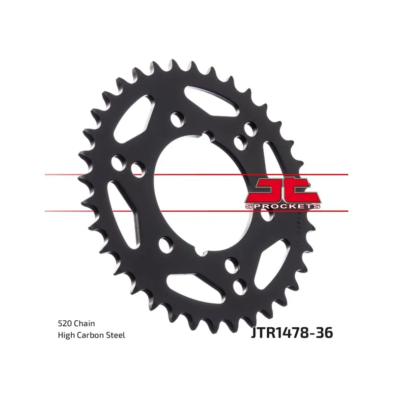 Corona moto JT Sprockets de acero de 36 dientes JTR1478.36