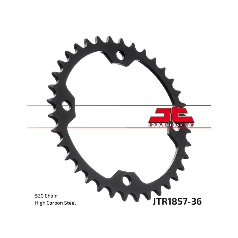 Corona moto JT Sprockets de acero de 36 dientes JTR1857.36