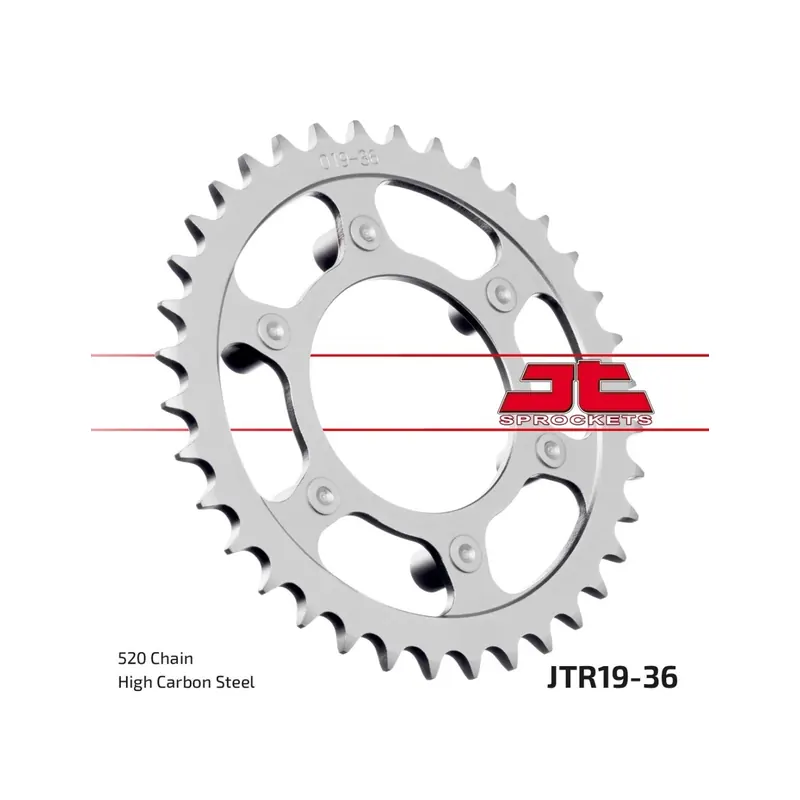 Corona moto JT Sprockets de acero de 36 dientes JTR19.36