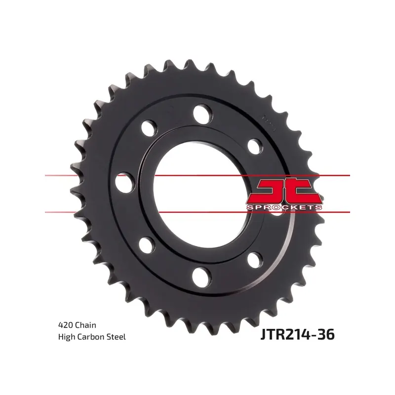 Corona moto JT Sprockets de acero de 36 dientes JTR214.36