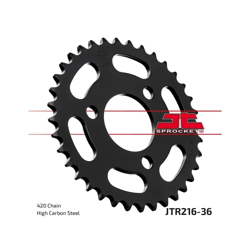 Corona moto JT Sprockets de acero de 36 dientes JTR216.36