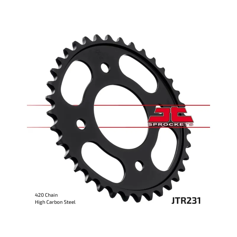 Corona moto JT Sprockets de acero de 36 dientes JTR231.36